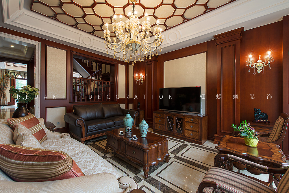明珠城 | 480平米美式风格别墅装修实景案例